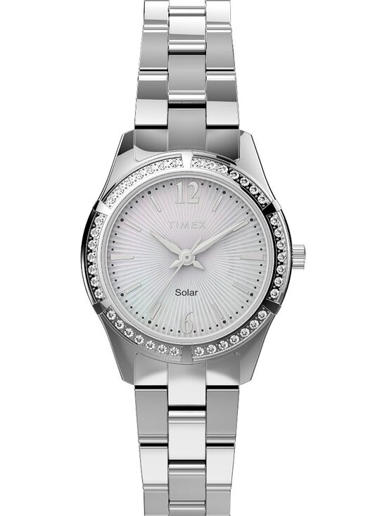 Timex Women\'s Solar Premium Dress Watch 28mm Silver-Tone TW2V39300JI main image 4